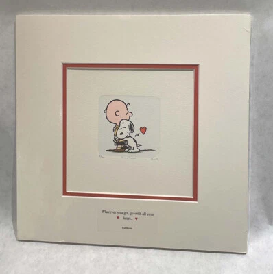 Grabado pintado a mano Snoopy Charlie Brown Peanuts Sowa & Reiser LE 82/500 10x10" Foto 1 de 4