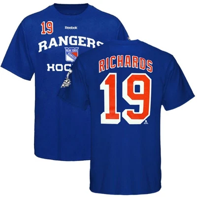 Camiseta deportiva Brad Richards New York Rangers NHL Reebok azul 2014 Copa Stanley Foto 1 de 4