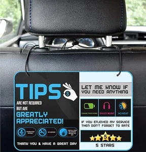 Tips - Accessori a cinque stelle insegna rider-share per conducente |insegna 9x6 pollici - Foto 1 di 5