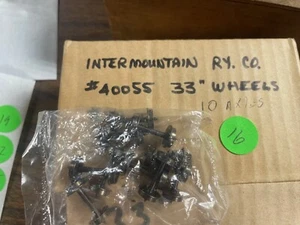 10 AXLES INTERMOUNTAIN HO SCALE 33" METAL WHEELS   40055   ""16 - Picture 1 of 1