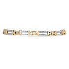 14K Two-Tone Gold Triple Bar Rope-Link Bracelet - Every Day Wear Bracelet 14K