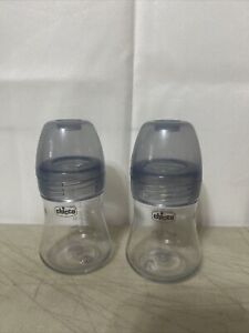 Chicco Baby Bottles 5 Ounce Plastic No Nipples Lot Of 2 Nursing Bottles