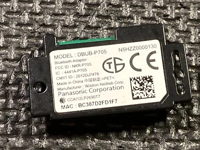 🖥️ Panasonic® OEM Módulo Bluetooth Genuíno P/N: N5HZZ00001 Para TV: TC-P60ST60 - Imagem 1 de 3