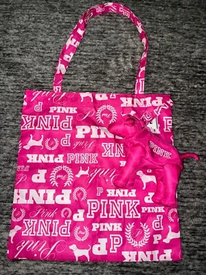 Victoria's Secret Rosa 13.5" x 13.5" Cachorro Embalable Nylon Bolso Rosa Chisme Perro🐶 Foto 1 de 4