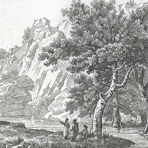 Grèce - Onocaris Sources de l' Angitas - Gravure de presse 1869 - Picture 1 of 2