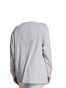 Victoria's Secret Pink Campus Cotton Long Sleeve Bling Glitter Tee Gray NWT - Bild 1 von 7