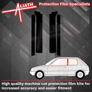 Fit Peugeot 205 GTI Door & Qtr B Pillar BLACK TEXTURED Decal Exterior Film Vinyl - Picture 1 of 4