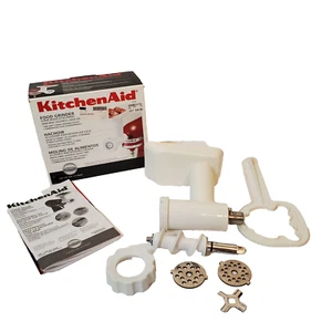 KitchenAid Stand Mixer Food Grinder Attachment FGA White Manual Box - Picture 1 of 16