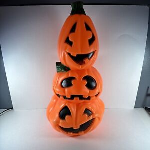Vintage "GENERAL FOAM" Halloween 3 Pumpkin Tower Blow Mold! 