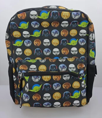 NUEVO CON ETIQUETAS Disney Star Wars 15" Mochila Adultos Niños Unisex Yoda Darth Vader R2-D2 Foto 1 de 4