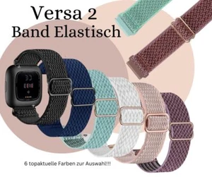 Do bransoletki Fitbit Versa i Versa 2 nylonowa taśma ✅ elastyczna pętelka - Zdjęcie 1 z 15