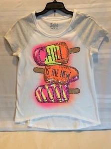 Justice Girls Chill Ice Cream T Shirt Sz 14 - Picture 1 of 8