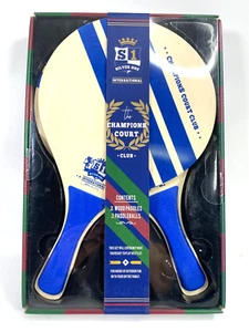 Brand New PADDLEBALL SET two blue paddles and balls THE CHAMPIONS COURT CLUB - Picture 1 of 4