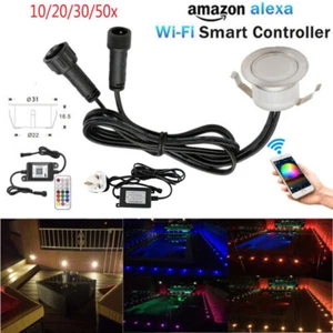Smart WIFI Steuerung RGB 31 mm 12 V Küche Treppe Stufe LED Deck Schiene Lichter IP67 - Bild 1 von 13