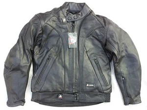 AKITO ' X FORCE' Mens Leather Motorbike Motorcycle Jacket Size UK 36" Chest H109 - Picture 1 of 8