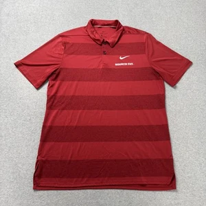 Nike Washington State Cougars Polo Shirt Mens Large Red Dri-FIT Athleisure Sport - Picture 1 of 8