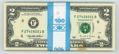 FR#1936F $2 1995 (50) Federal Reserve Notes Consecutive Atlanta DC-6074 - Image 1 of 3