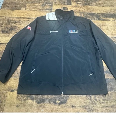 North End Mobil 1 Racing Soft Shell Jacket Men's XXL Black NASCAR Motor Oil - Image 1 of 4