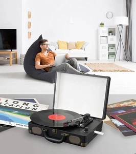Record player with USB recording, Bluetooth, compact, digital storage, analog - Picture 1 of 6