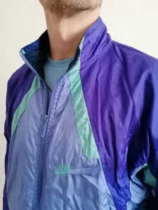 Trainingsjacke Nike M Retro Vintage Blau Lila 90s look Track Jacket Unisex - Bild 1 von 12