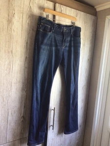 Mens EMPORIO ARMANI Blue DENIM Stretch JEANS Size W 34 L 32 - Picture 1 of 4