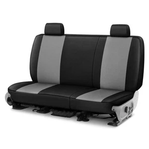 For Ford Transit-350 15-18 Leatherette 2nd Row Gray w Black Custom Seat Covers - Picture 1 of 5