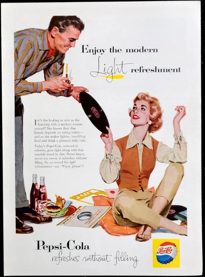 Pepsi - Cola Original 1957 Vintage Print Ad Wall Art - Image 1 of 1