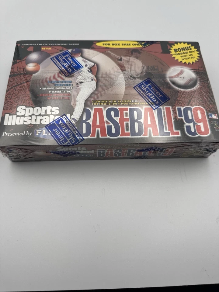 ‘99 Sports Illustrated Baseball Fleet Skybox Sealed Box 12 Packs 72 Cards+Bonus - Image 1 of 4