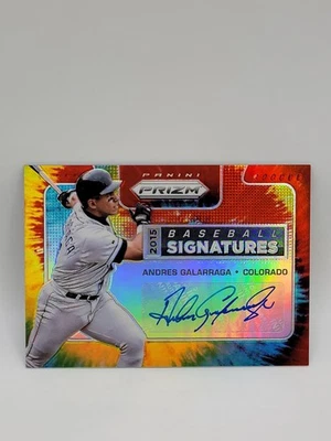 2015 Panini Prizm Andres Galarraga Auto Tye Dye /50 - Image 1 of 2