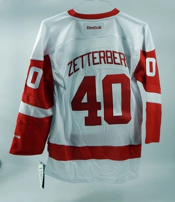 Youth Detroit Red Wings Henrik Zetterberg #40 White Jersey Reebok NWT L/XL NWT 2 - Image 1 of 4