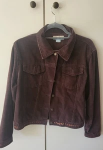 Monsoon Chocolate Brown Corduroy Jacket with Pockets and sequins for the edging - Picture 1 of 3