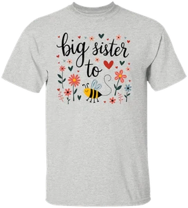 Big Sister to Bee Design – Cute Bumblebee Heart Graphic – Sister Announcement Yo - Picture 1 of 9