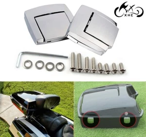 Chrome Razor Trunk Latches For Harley Touring Electra Street Glide FLHX 1980-13 - Picture 1 of 12