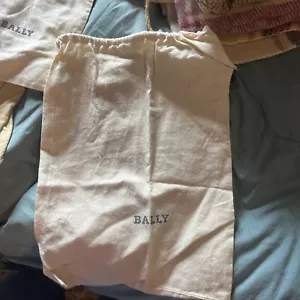 4 Bally Schuhbeutel Staub Stoffschutz Kordelzug creme + Meyer und Brauntöne - Bild 1 von 5