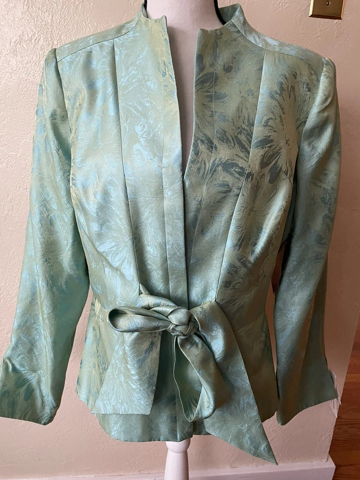 Sherrie Bloom & Peter Noviello CHETTA Conjunto Floral Talla 14 Seda Foto 1 de 4