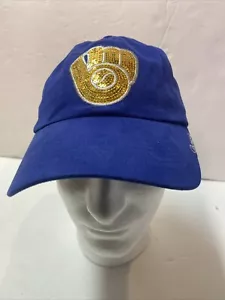 Milwaukee Brewers 47 Womens Gold Sequin Baseball Cap Hat Genuine MLB Merchandise - Picture 1 of 7