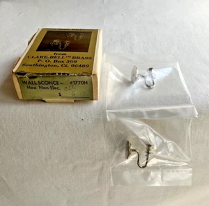 Clare-Bell Miniature Dollhouse Pair of Hex Wall Scounce / Sconce Non-Electric - Picture 1 of 5