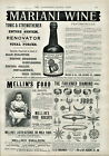 Antique Advertisement Print Mariani Wine & Faulkner Diamond & Vinolia Soap 1892