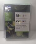 New hp 75xl ink cartridges value pack