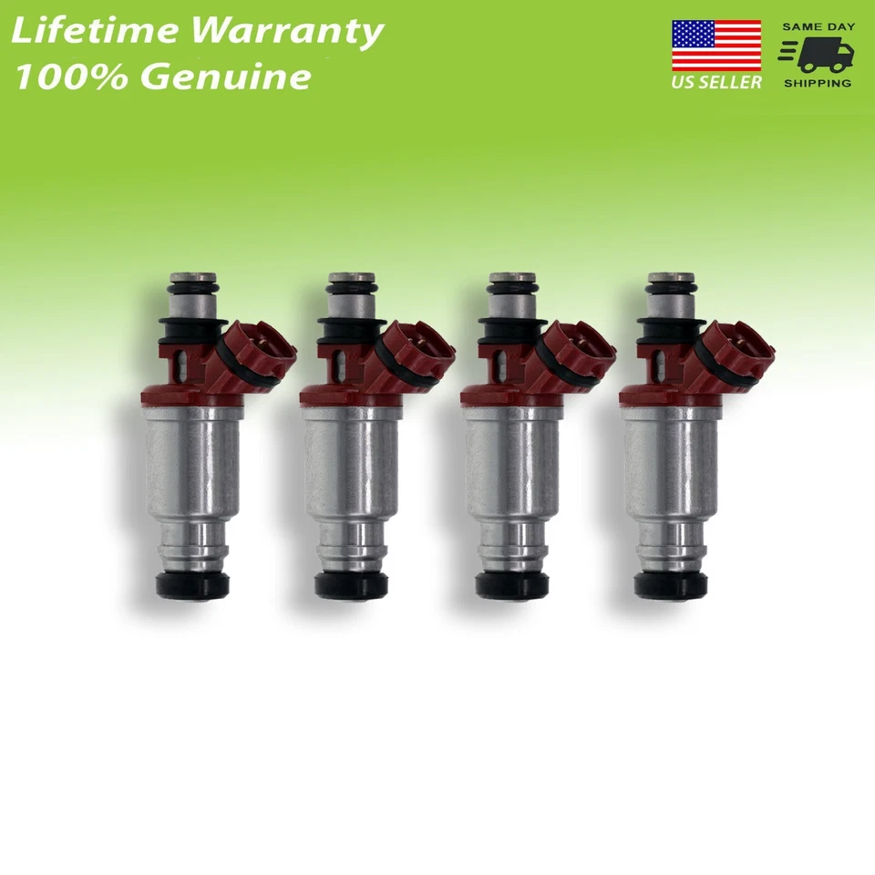 Оригинальные 4 комплекта топливных форсунок Denso для 1990, 1991, 1992, 1993 Toyota Celica 1,6 л I4 - Изображение 1 из 1