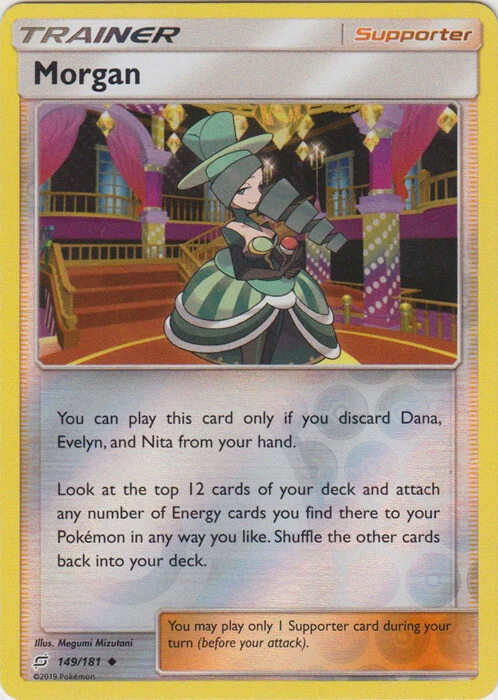 LP Pokemon Morgan - 149/181 - Uncommon - Reverse Holo Lightly Played Team Up - Image 1 of 1