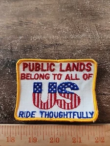 Vintage Public Lands Belong To All Of Us Sew On Patch FREE SHIPPING - Picture 1 of 2