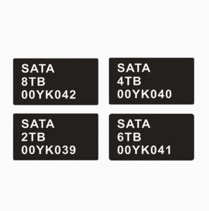 10pcs Capacity sticker SM17A06251 3.5 Hard Disk Tray Lenovo SR650/550/570 - Afbeelding 1 van 21