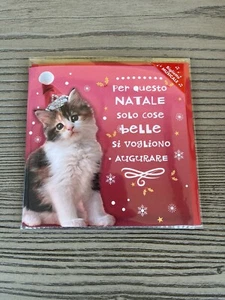 BIGLIETTO AUGURI NATALE MUSICALE BUON ANNO WE WISH YOU A MERRY CHRISTMAS CANZONE - Picture 1 of 3