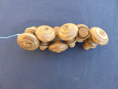 6 boutons bois ancien tiroirs commode meuble Louis Philippe Diamètre 2,7 cm - Photo 1/4