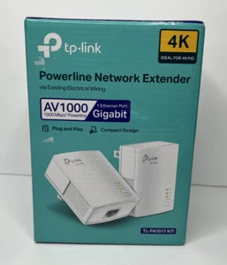 TP-Link AV1000 Gigabit Powerline Network Extender - TL-PA7017 - New Open Box - Afbeelding 1 van 5