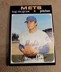 TOPPS 1971 TUG MCGRAW PITCHER METS #618 EUC - Picture 1 of 2