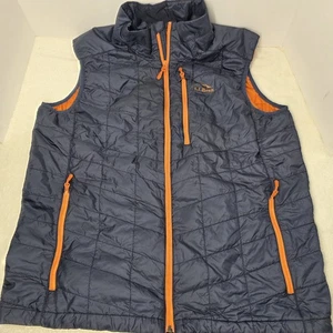 LL Bean Vest Mens Large Navy Primaloft Packaway Puffer Insulated Quilted 503396 - Picture 1 of 21