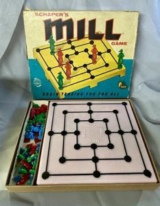 Vintage "Schaper’s Mill Game" board game Complete in box W/ Pink Board A - Picture 1 of 12