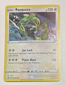 Pokemon Rayquaza Holo Espada y Escudo Corona Zenith Tarjeta Promocional SWSH029 CASI NUEVO TCG - Imagen 1 de 2